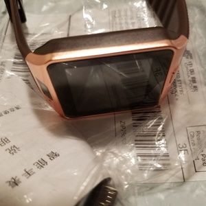 Rose gold smart watch